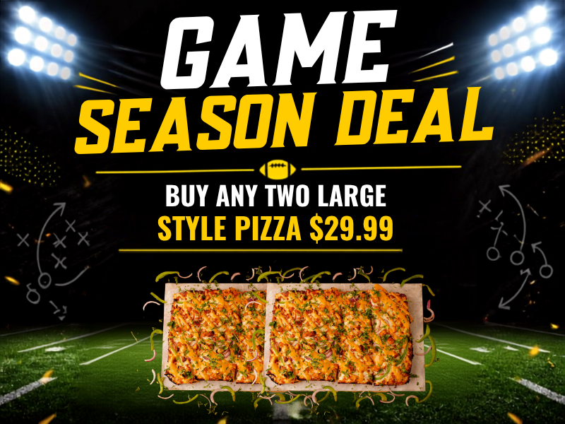Buy any Two Large Size Pizza