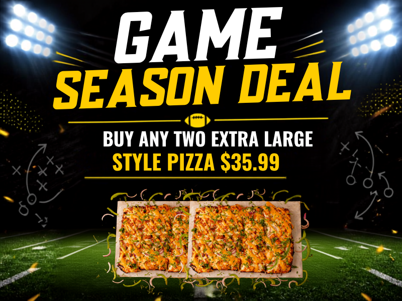 Buy any Two Extra Large Size Pizza